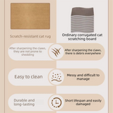 Grey S size 40*60cm Soft Cat Scratching Mat & Lounge Bed – Durable Furniture Protector Rug, Washable Scratch Pad for Cats and Small Pets - Side View
