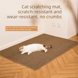 Grey M size 50*80cm Soft Cat Scratching Mat & Lounge Bed – Durable Furniture Protector Rug, Washable Scratch Pad for Cats and Small Pets - Front View