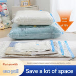 11-piece Vacuum Storage Bags Set(2 small, 2 medium, 3 large, 3 extra large, 1 hand pump)- Heavy Duty Space Saving Compression Bags for Clothes Quilts Bedding Moisture Proof Wardrobe Organisation Travel Storage Reusable Durable Seal