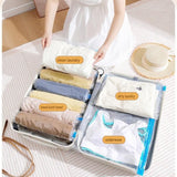 12-piece Vacuum Storage Bags Set(4 medium, 4 large, 3 extra large, 1 hand pump)- Heavy Duty Space Saving Compression Bags for Clothes Quilts Bedding Moisture Proof Wardrobe Organisation Travel Storage Reusable Durable Seal - 45-Degree Angle