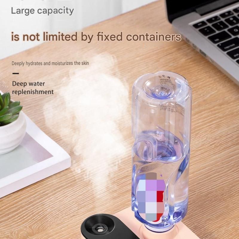 3PCS Smart Home Atmosphere Set – Pink USB Rechargeable Camera Humidifier & 2pcs White RGB Motion Sensor Wall Light, Magnetic Wireless Night Lamp with Remote Control for Bedroom, Living Room & Office