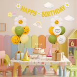 2 Pack Daisy Birthday Balloon Table Centerpiece Set（