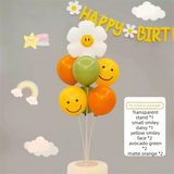 2 Pack Daisy Birthday Balloon Table Centerpiece Set（