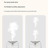 Black 650ML USB Mini Humidifier with Aromatherapy Function, Cool Mist Air Humidifier for Bedroom, Home Office, Quiet Large Mist Output Diffuser with Night Light - Close-Up Angle