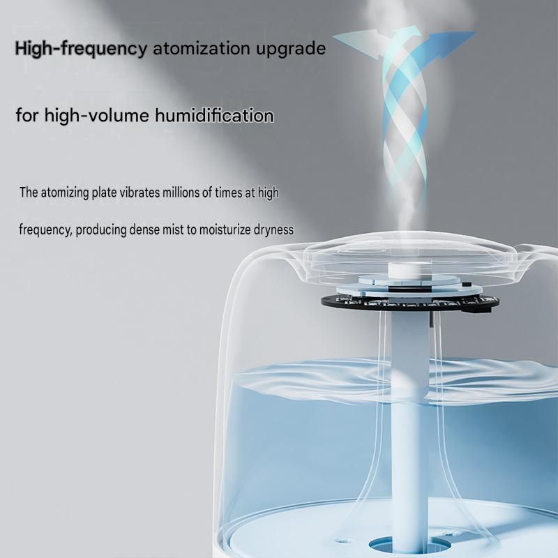 White 650ML USB Mini Humidifier with Aromatherapy Function, Cool Mist Air Humidifier for Bedroom, Home Office, Quiet Large Mist Output Diffuser with Night Light