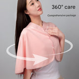 2 pcs Relaxing Winter Set - Purple Nursing Cape and Black Mini Humidifier Soothing – Soft Postpartum Shawl & 650ml USB Air Humidifier for Home Comfort，Relax Self Care Present for Women