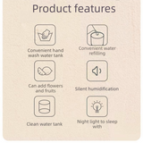 2 pcs Relaxing Winter Set - Purple Nursing Cape and Black Mini Humidifier Soothing – Soft Postpartum Shawl & 650ml USB Air Humidifier for Home Comfort，Relax Self Care Present for Women - Extra Image