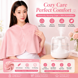 2 pcs Relaxing Winter Set - Pink  Nursing Cape and White Mini Humidifier Soothing – Soft Postpartum Shawl & 650ml USB Air Humidifier for Home Comfort，Relax Self Care Present for Women