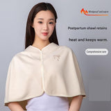 2 pcs Relaxing Winter Set - Pink  Nursing Cape and White Mini Humidifier Soothing – Soft Postpartum Shawl & 650ml USB Air Humidifier for Home Comfort，Relax Self Care Present for Women - Front View