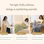 Green 90×140cm Textured bar knit pattern Sherpa Fleece and Taffeta Throw Blanket – Soft Loungewear Shawl, Warm Office & Sofa Wrap for Winter Comfort