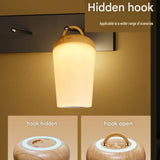White LED Rechargeable Night Light with 13 Colors – 1200mAh Touch Bedside Lamp & Portable Ambient Lighting - Top-Down View