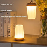 White LED Rechargeable Night Light with 16 Colors – 1200mAh Touch Bedside Lamp & Portable Ambient Lighting - Front View