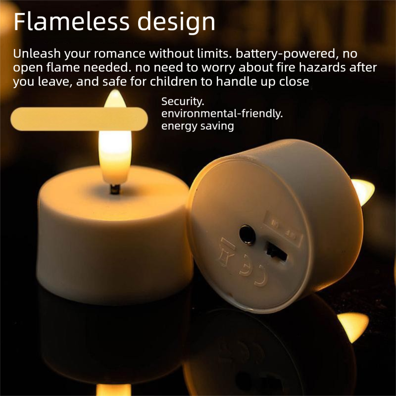 LED Rechargeable Flameless Candle Night Light Set (8 Units, with Lampshade)– USB Charging Decorative Tea Light Ambient Lighting for Christmas & Home Decor
