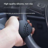 Car Steering Wheel Spinner Ball — Crafted from silicone, nylon, and metal, it features 360-degree rotation and a non-slip grip. Easy to install, it helps you steer effortlessly and navigate turns smoothly - Front View