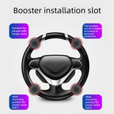 Car Steering Wheel Spinner Ball — Crafted from silicone, nylon, and metal, it features 360-degree rotation and a non-slip grip. Easy to install, it helps you steer effortlessly and navigate turns smoothly - Side View
