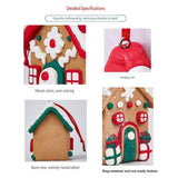 Blue Eaves Style Gingerbread House Christmas Tree Ornament - Made of polymer clay with snowflake details, perfect for Christmas decorations, suitable for home and window displays - 45-Degree Angle