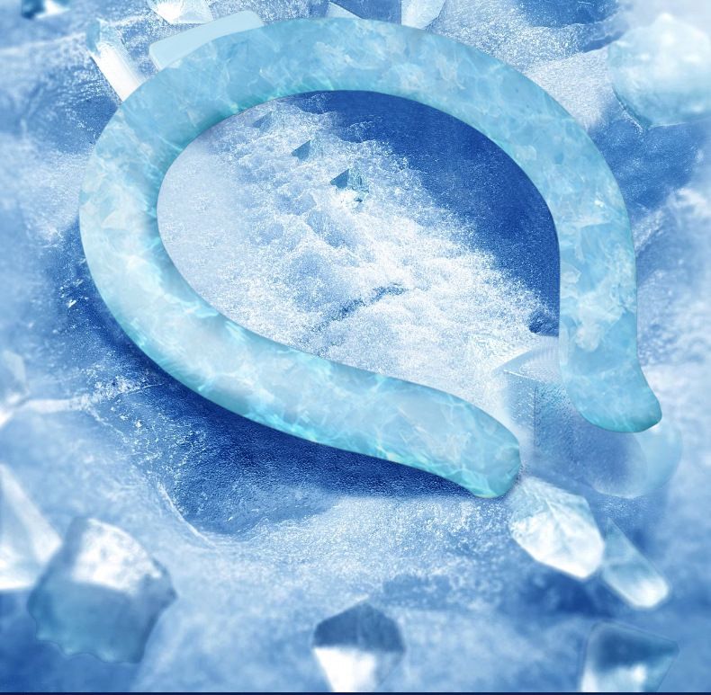 Gradient Blue Instant Cool PCM Neck Ring - 28°C Phase Change Material for Sweat-Free Relief - Ultra-Light 135g Comfort for Sports, Office, and Summer Travel