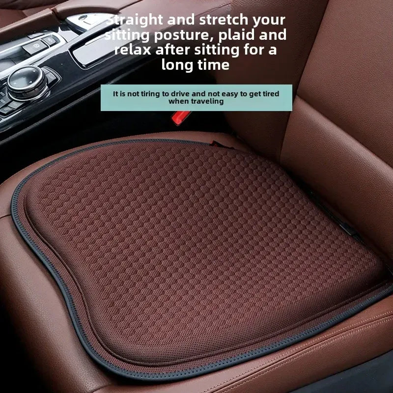 Gray Universal Honeycomb Gel Seat Cushion - Breathable Cooling Pad for Car & Office - Ergonomic Pressure Relief & Non-Slip Design for Long Sitting