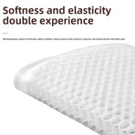 Black honeycomb gel seat cushion with non-slip cover, 47 x 47cm, cushion on an office chair