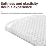 Black Universal Honeycomb Gel Seat Cushion - Breathable Cooling Pad for Car & Office - Ergonomic Pressure Relief & Non-Slip Design for Long Sitting - Top-Down View