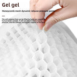 Black Universal Honeycomb Gel Seat Cushion - Breathable Cooling Pad for Car & Office - Ergonomic Pressure Relief & Non-Slip Design for Long Sitting - 45-Degree Angle