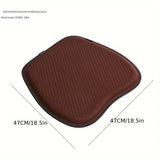 Black Universal Honeycomb Gel Seat Cushion - Breathable Cooling Pad for Car & Office - Ergonomic Pressure Relief & Non-Slip Design for Long Sitting - Low Angle