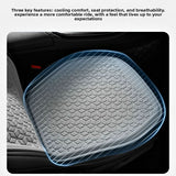 Grey Universal Cooling Gel Seat Cushion - TPR Breathable Honeycomb Pad for Car & Office Chair