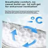 Green Universal Cooling Gel Seat Cushion - TPR Breathable Honeycomb Pad for Car & Office Chair - Side View