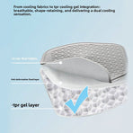 Green Universal Cooling Gel Seat Cushion - TPR Breathable Honeycomb Pad for Car & Office Chair