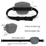 Blue Silicone Dog Training Treat Pouch with Adjustable Waist Belt Hands-Free Pet Reward Bag for Outdoor Walks - Rear View
