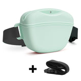 Cyan Silicone Dog Training Treat Pouch with Adjustable Waist Belt Hands-Free Pet Reward Bag for Outdoor Walks