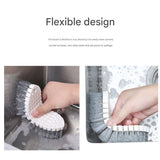 3 Pack Flexible Bendable Cleaning Brushes Multi-Purpose Kitchen Bathroom Scrubber Set for Faucets Tiles Corners Sink Gaps - Rear View