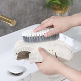 3 Pack Flexible Bendable Cleaning Brushes Multi-Purpose Kitchen Bathroom Scrubber Set for Faucets Tiles Corners Sink Gaps - Close-Up Angle