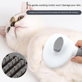 Ginger Cat Complete Cat Care Set - One-Touch Deshedding Brush, Stainless Steel Nail Clipper & Fur Collection Locket - Close-Up Angle