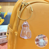 Transparent cat Complete Cat Care Set - One-Touch Deshedding Brush, Stainless Steel Nail Clipper & Fur Collection Locket - Low Angle