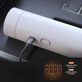 Black Mini Wireless Handheld Vacuum Cleaner——Wireless Mini Dust Cleaner with Strong Suction, USB Type C Charging and Multi Purpose Cleaning Attachments - Top-Down View