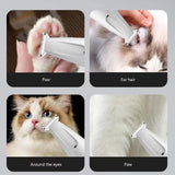 Black Paw Hair Trimmer and White Pet Nail Clipper Set USB Rechargeable Dog Cat Grooming Kit LED Display Low Noise Paw Shaver Nail Grinder 2 in 1 Pet Beauty Tool