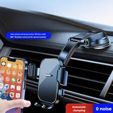 Vacuum Suction Car Phone Mount Adjustable Dashboard Windscreen Holder Universal Smartphone Bracket for Navigation Driving