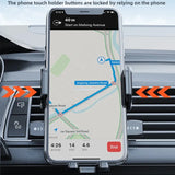 Vacuum Suction Car Phone Mount Adjustable Dashboard Windscreen Holder Universal Smartphone Bracket for Navigation Driving - Front View