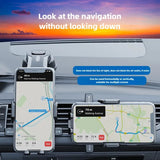 Vacuum Suction Car Phone Mount Adjustable Dashboard Windscreen Holder Universal Smartphone Bracket for Navigation Driving - Side View