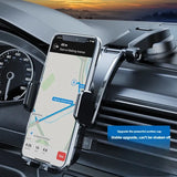 Vacuum Suction Car Phone Mount Adjustable Dashboard Windscreen Holder Universal Smartphone Bracket for Navigation Driving - Top-Down View