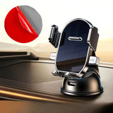 Universal Car Phone Mount Dashboard Windscreen Holder Anti Slip Vacuum Suction Mobile Phone Stand 360 Adjustable Navigation Bracket - Front View