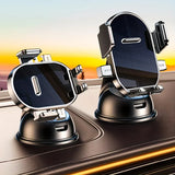 Universal Car Phone Mount Dashboard Windscreen Holder Anti Slip Vacuum Suction Mobile Phone Stand 360 Adjustable Navigation Bracket - Side View