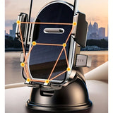 Universal Car Phone Mount Dashboard Windscreen Holder Anti Slip Vacuum Suction Mobile Phone Stand 360 Adjustable Navigation Bracket - Close-Up Angle