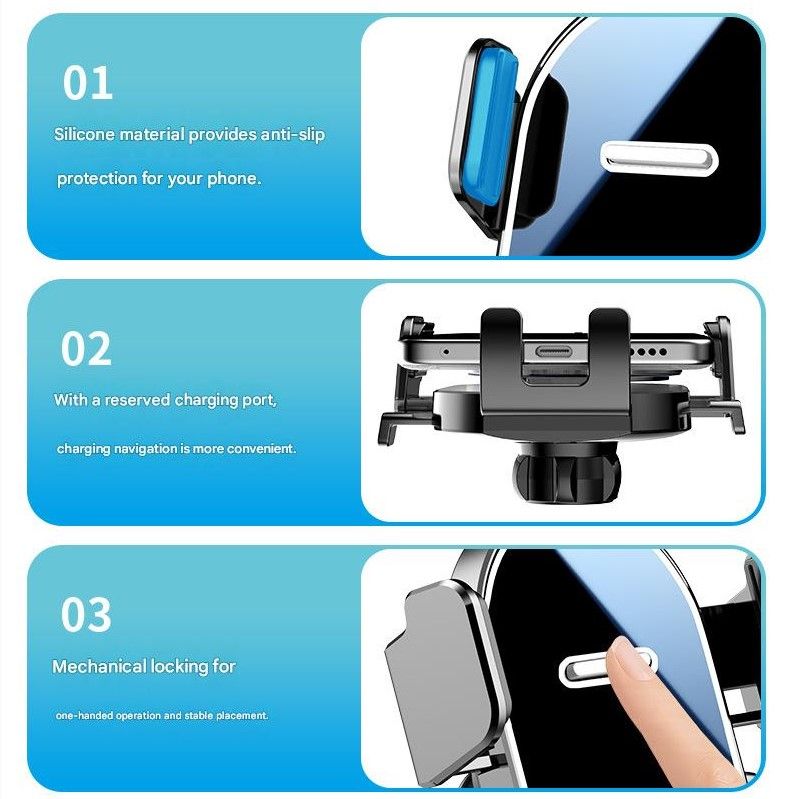 Universal Car Phone Mount Dashboard Windscreen Holder Anti Slip Vacuum Suction Mobile Phone Stand 360 Adjustable Navigation Bracket