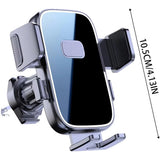 Universal Car Air Vent Phone Mount (Black Mirror Finish) — 360° Adjustable, Non-Slip Navigation Holder, Compatible with Most Smartphones - Front View