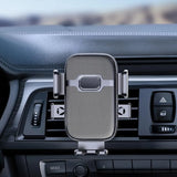 Universal Car Air Vent Phone Mount (Black Textured Finish) — 360° Adjustable, Non-slip Navigation Holder, Compatible with Most Smartphones
