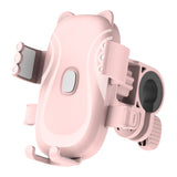 Cute Pink Cat-Themed Bicycle Phone Holder — Motorcycle & Bicycle Handlebar Mount, Anti-Shake 360° Rotatable Navigation Bracket, Universal Scooter Stand