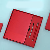 Red Luxury A5 Notebook and Pen Gift Set Business Journal Office Writing Diary Executive Stationery Present Box with Gift Bag