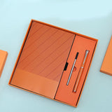 Yellow Luxury A5 Notebook and Pen Gift Set Business Journal Office Writing Diary Executive Stationery Present Box with Gift Bag